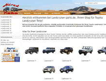 Tablet Screenshot of landcruiser-parts.de